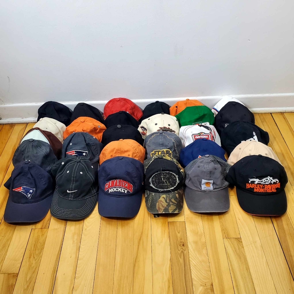 Lot of 25 Vintage Modern Unique Caps Trucker Snapback Sports